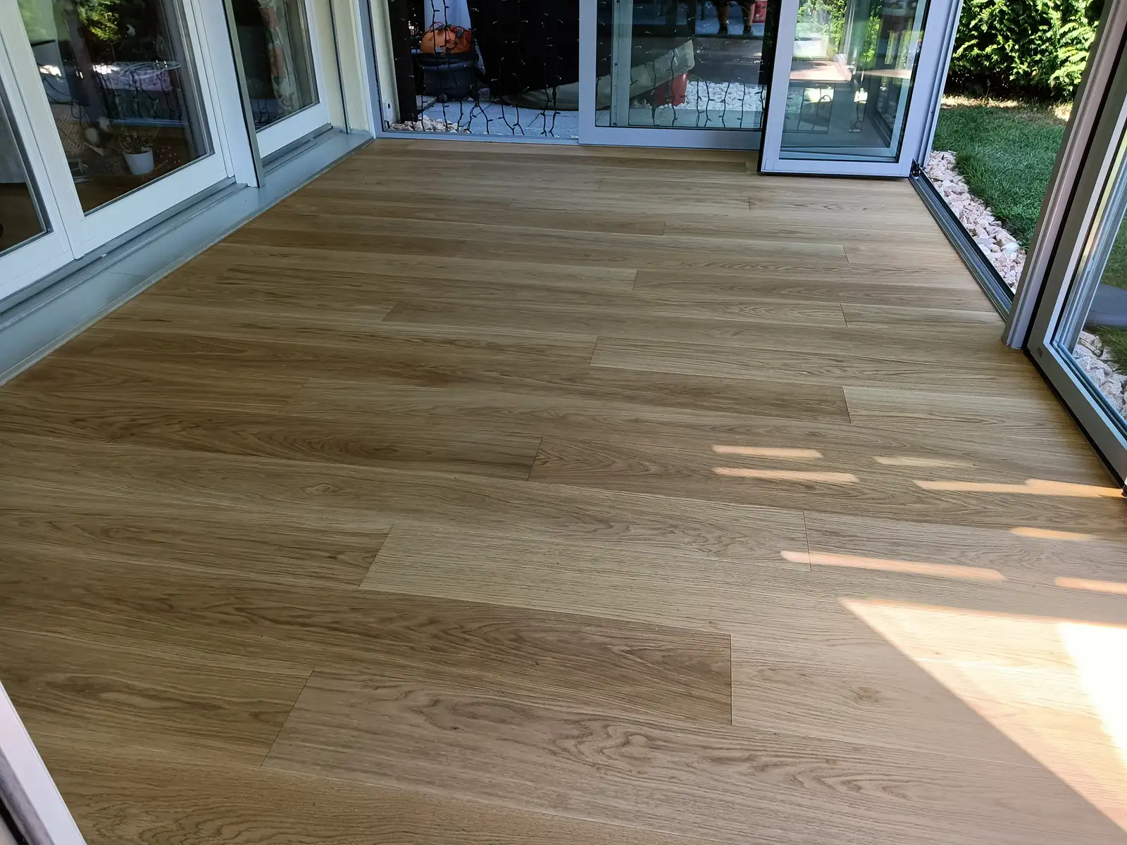 posa parquet in veranda